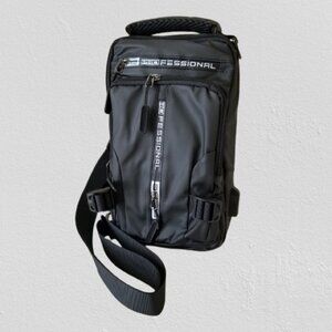 NWT! Water Resistant Shoulder Bag w/USB, Padded Handle & Back, Adjustable Strap
